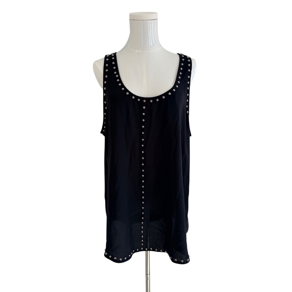 Pixley Lillibeth Stud Detail Blouse Black XL Sleeveless Studded Tank Top